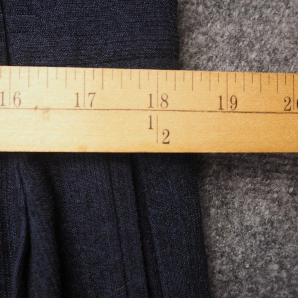 St. Croix Pants Mens 38 Pleated Navy Blue Textured Made in Italy Luxury Cuffed